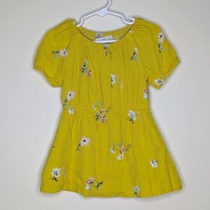 Loft Yellow Flower Dress Tunic 3/4